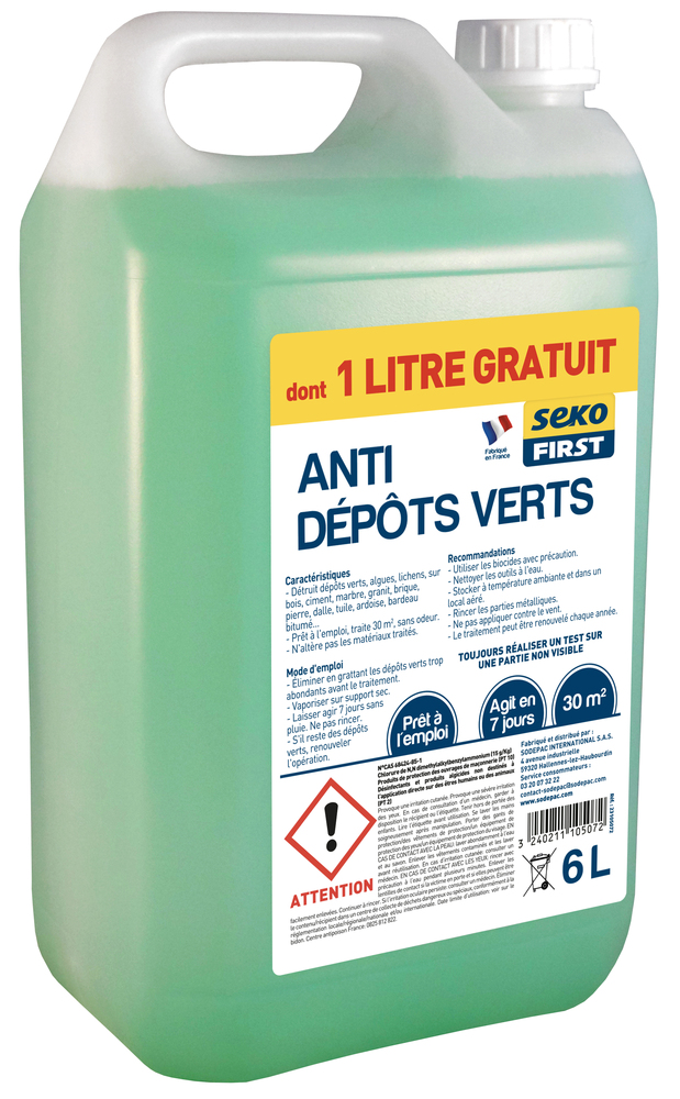 Anti Dépôts Verts 5L + 1L gratuit, box de 54 unités