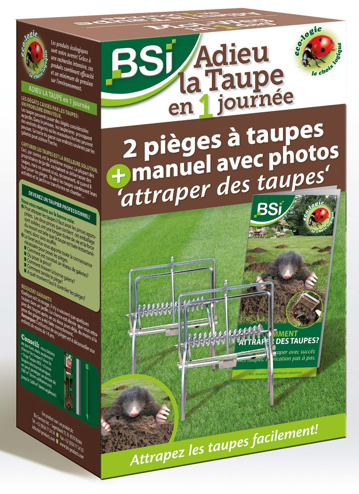 Pièges à Taupes Professionnels Adieu la Taupe Lot de 2