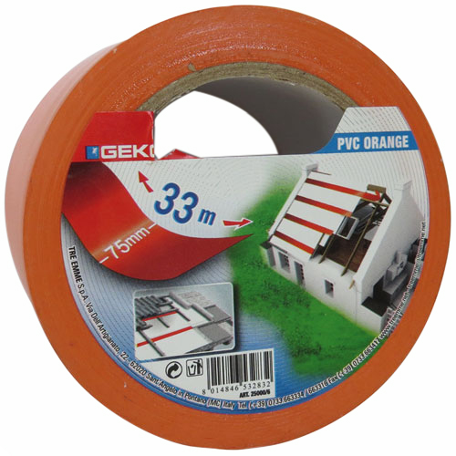 Adhésif Réparation PVC Orange 75 mm x 33 m