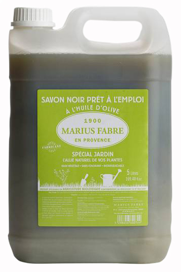 Savon noir liquide spécial jardin en bidon de 5 litres