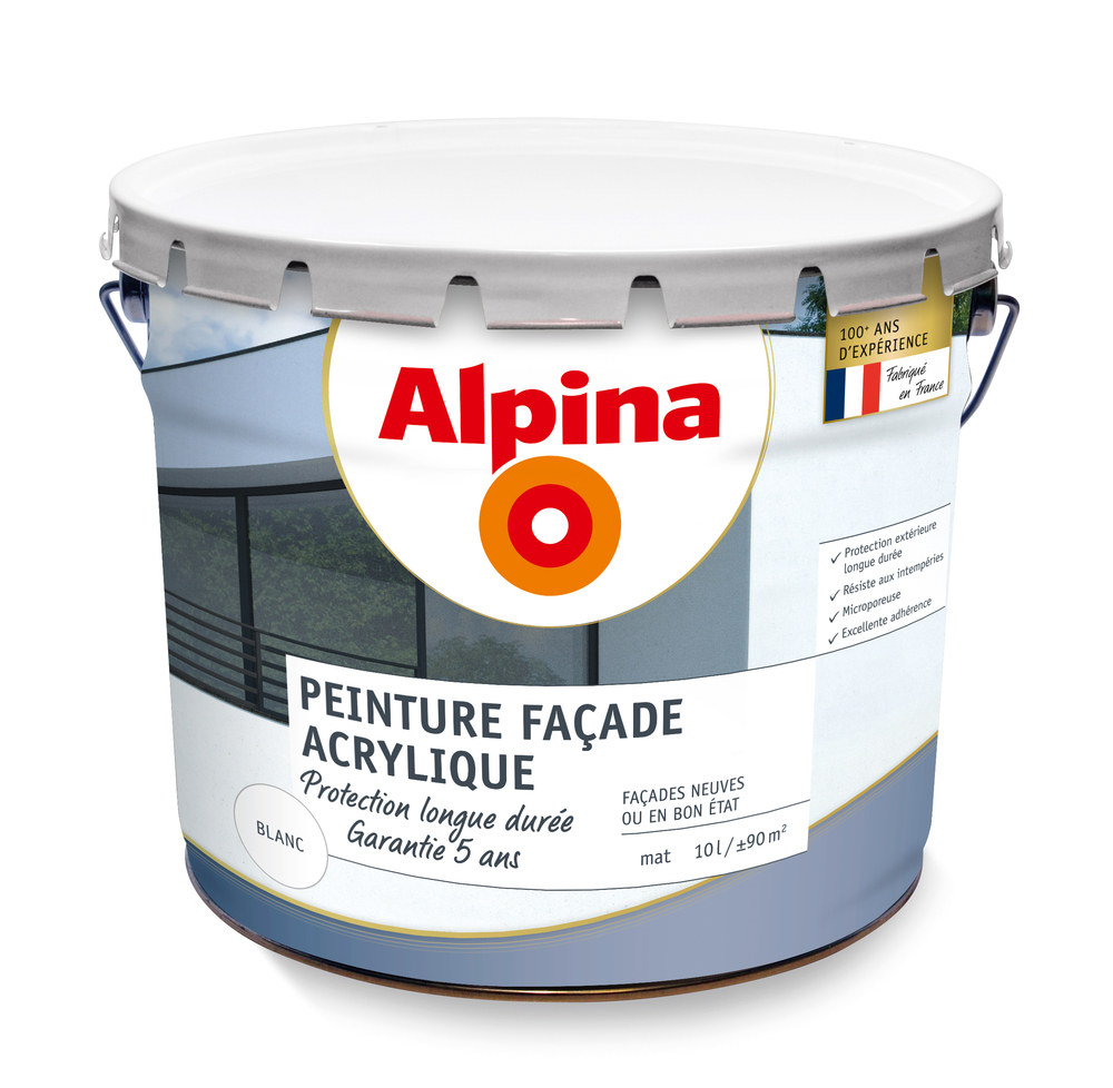 Peinture façade acrylique 5 ans 10L