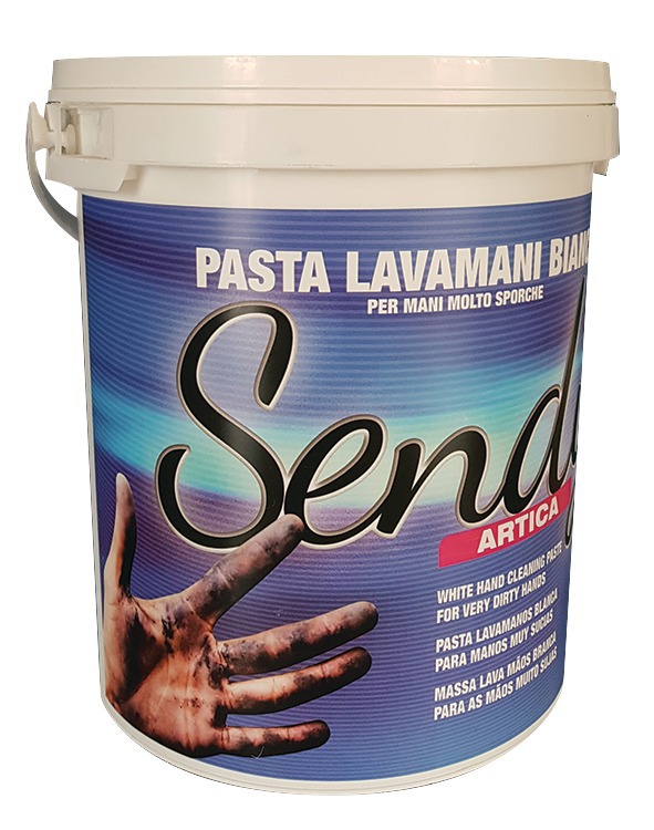 Savon mains pâte blanche en seau de 4 litres pour nettoyage professionnel