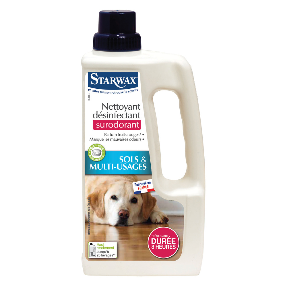 Bouteille de Nettoyant Désinfectant Surodorant 1L pour l'hygiène générale des surfaces