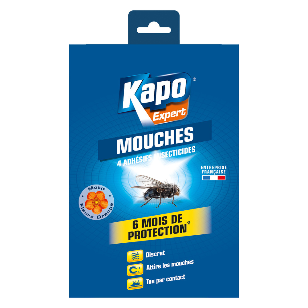 Anti Mouches : 4 Adhésifs Fleurs TP18