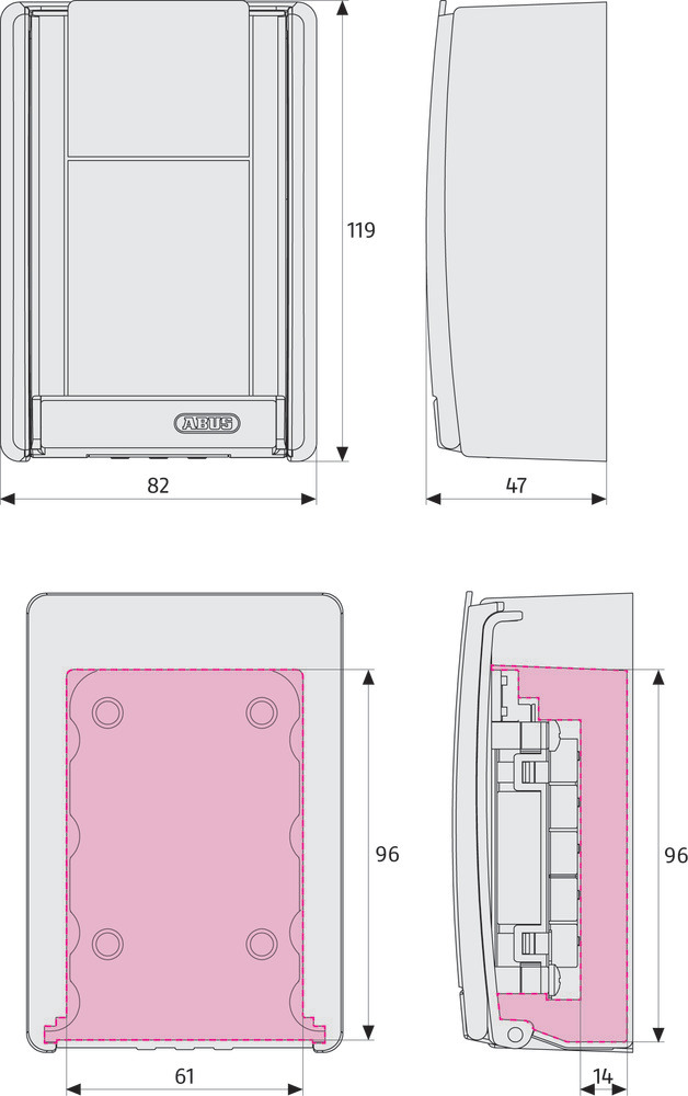 Boîte à Clés Sécurisée KeyGarage 767 Bouton Poussoir