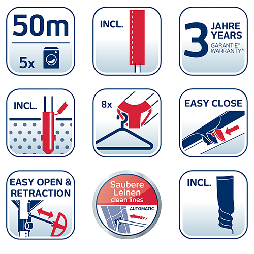 Séchoir Parapluie Linomatic 500 Deluxe Cover 50m