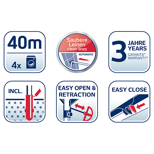 Séchoir Parapluie Linomatic Easy 400 40m