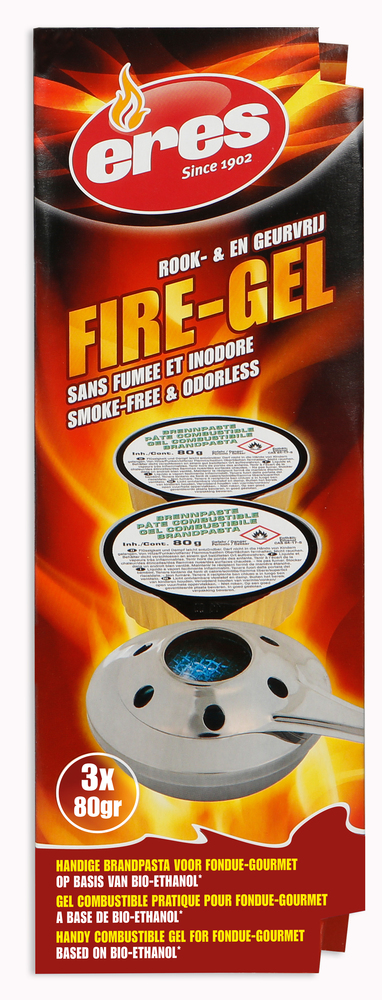 Combustible Fire Gel 100ml Lot 3 Coupelles ERES