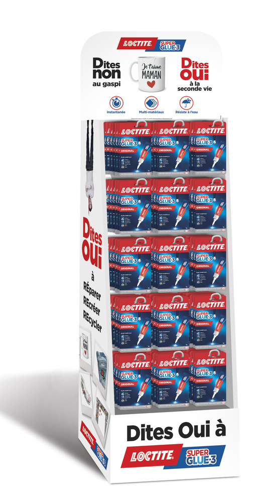 Boîte de 144 unités de colle cyanoacrylate liquide Superglue-3 Universal 3g, séchage rapide pour multi-matériaux