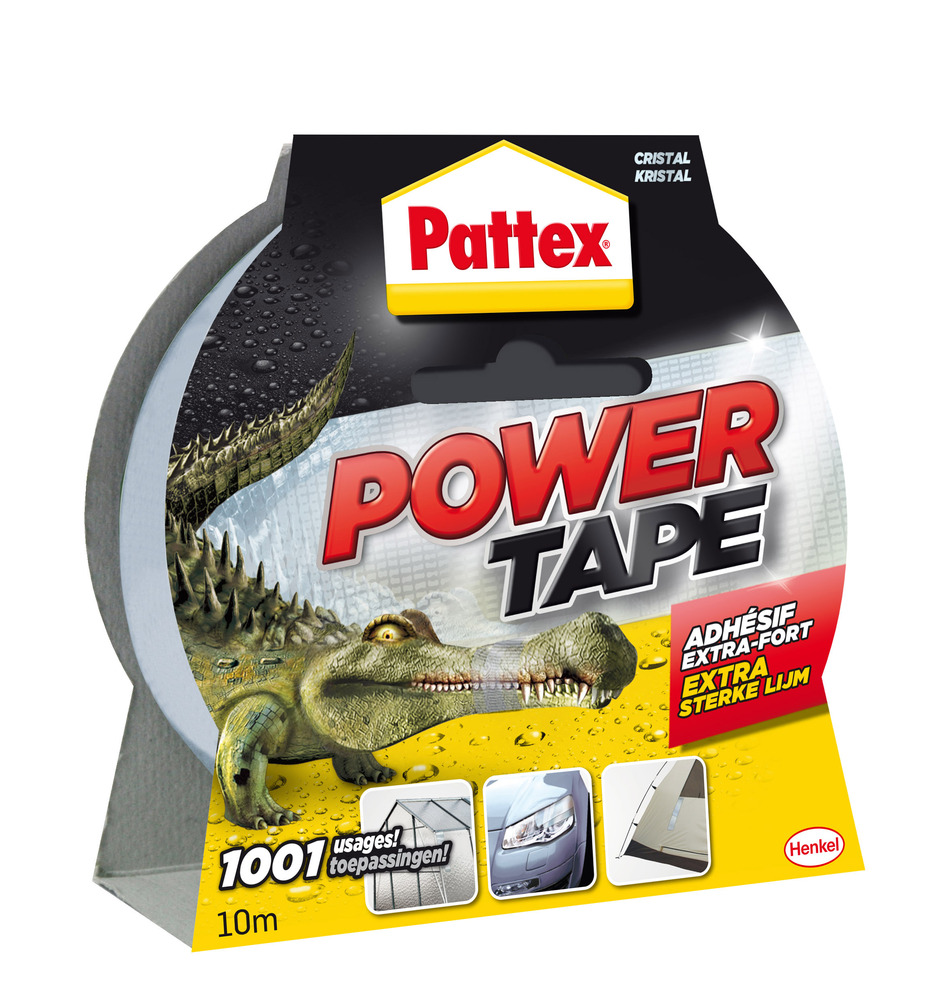 Adhésif Power Tape Cristal, ruban adhésif transparent multi-usages ultra résistant de 5 cm x 10 m