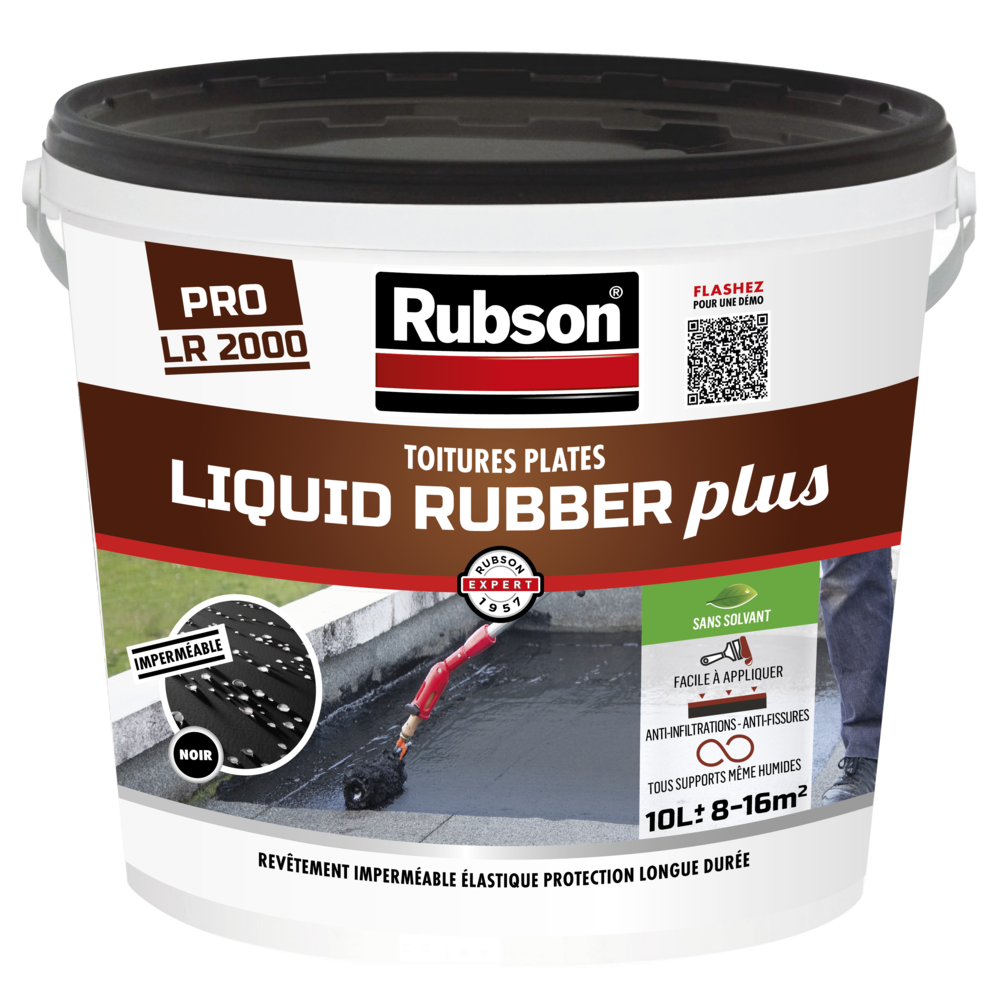 Liquid Rubber Plus Noir Bidon 10L