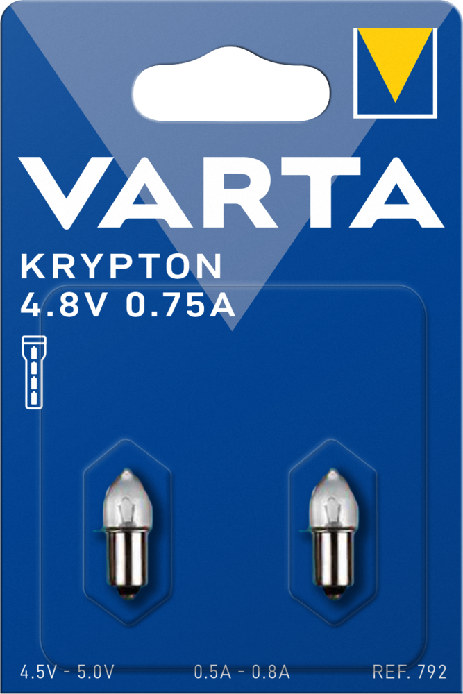 Ampoule à Culot Lisse Argon 4.8V Blister de 2