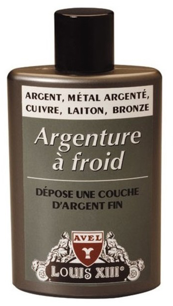 Flacon d'argenture à froid 150 ml pour l'entretien, le nettoyage et la rénovation des métaux.