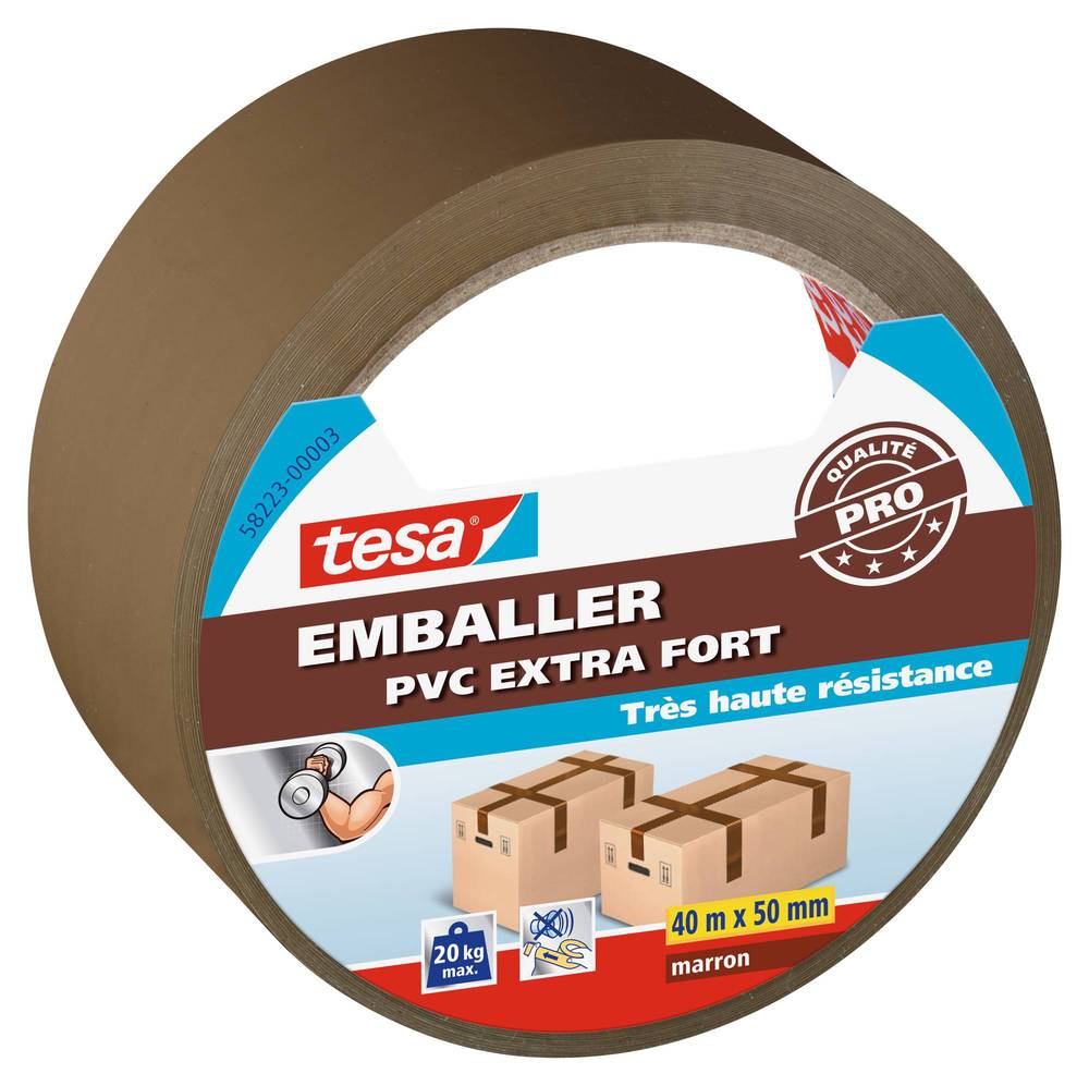 Emballer - Adhésif PVC Extra Fort Marron 50 mm x 40 m