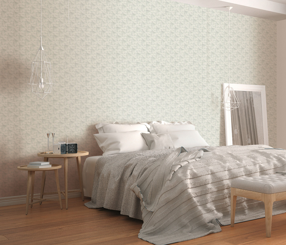 10106-31 - Papier Peint Vinyle Grainé Sur Intissé Graphique Perle