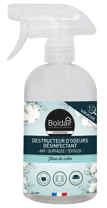 Boldair Destructeur d'Odeurs Désinfectant Fleur de Coton Vapo 500ml