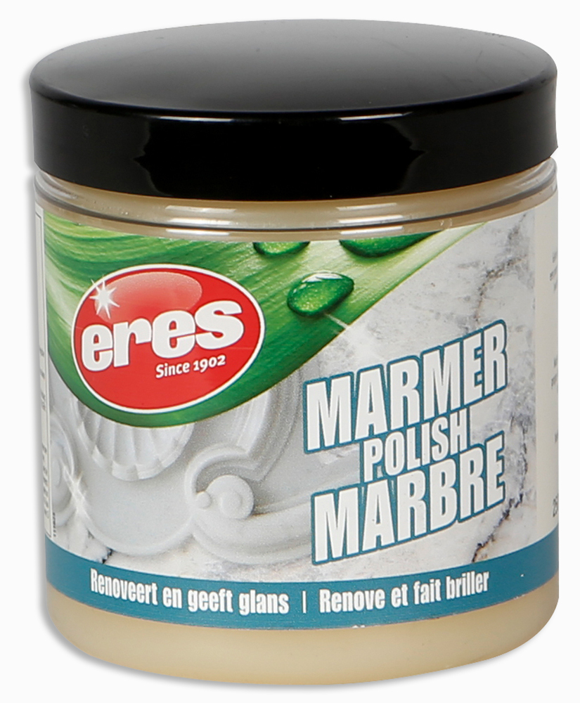 Polish pour Marbre Artisanal en pot de 225 ml pour nettoyer et faire briller les surfaces en marbre.