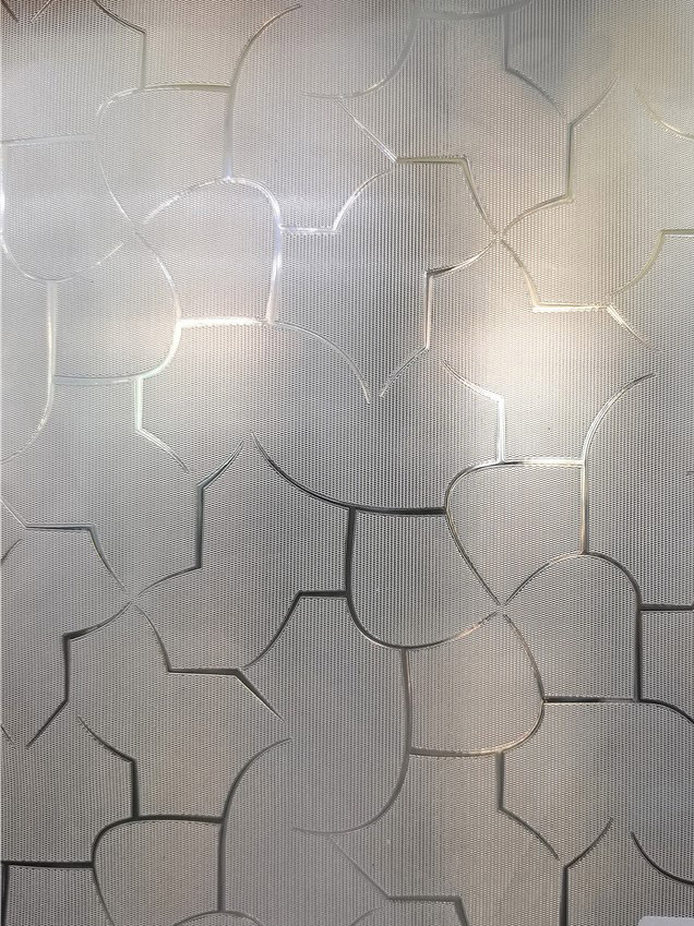 Film vitrostatique Méli Mélo pour vitrage avec motifs décoratifs, facile à poser sans colle