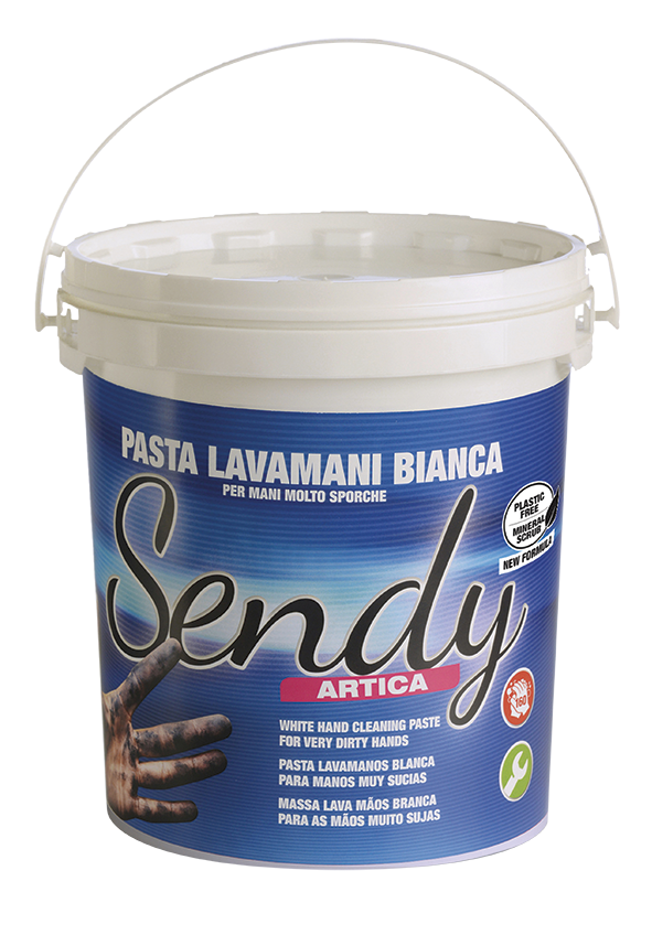 Savon à main en pâte blanche de 1 litre pour un nettoyage en profondeur.