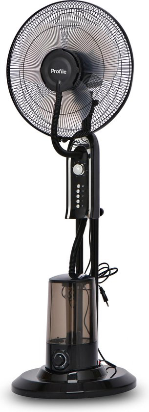 Ventilateur brumisateur 3 vitesses 55W, idéal pour rafraîchir et humidifier l'air intérieur.