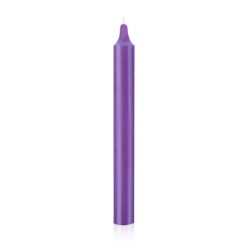 Bougie cylindrique violette teintée masse de 21mm de diamètre et 200mm de hauteur