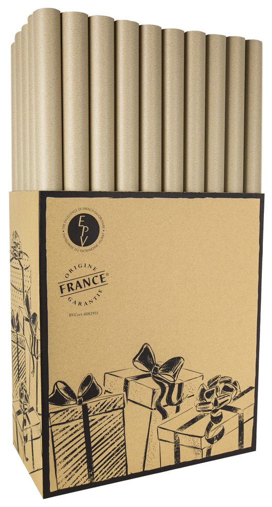 Papier Kraft Brun Vergé Rouleaux de 3 m x 70 cm