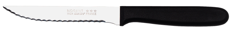 Couteau à steak Noir  Lame Double Crantage 11 cm