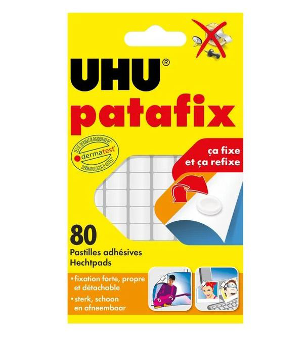 Patafix Pastilles Adhésives Blanches Repositionnables x80