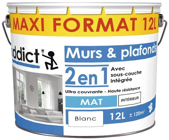 Addict Murs & Plafonds Mat 2en1 12L