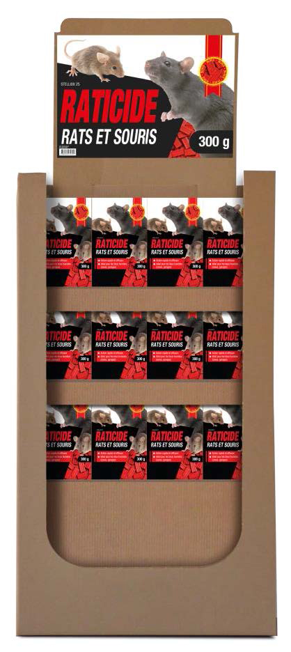 Box x84 Raticide Rats et Souris Bloc 300g