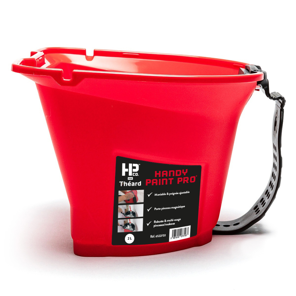 Seau à peinture professionnel Handy Paint Seau Pro 1,89L avec grille d'essorage intégrée
