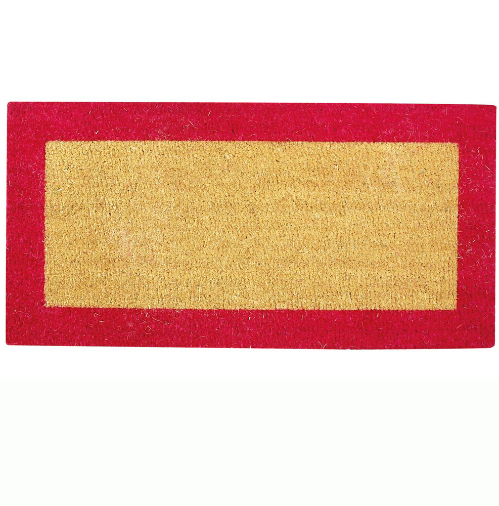 Tapis Coco 23mm Écru/Rouge