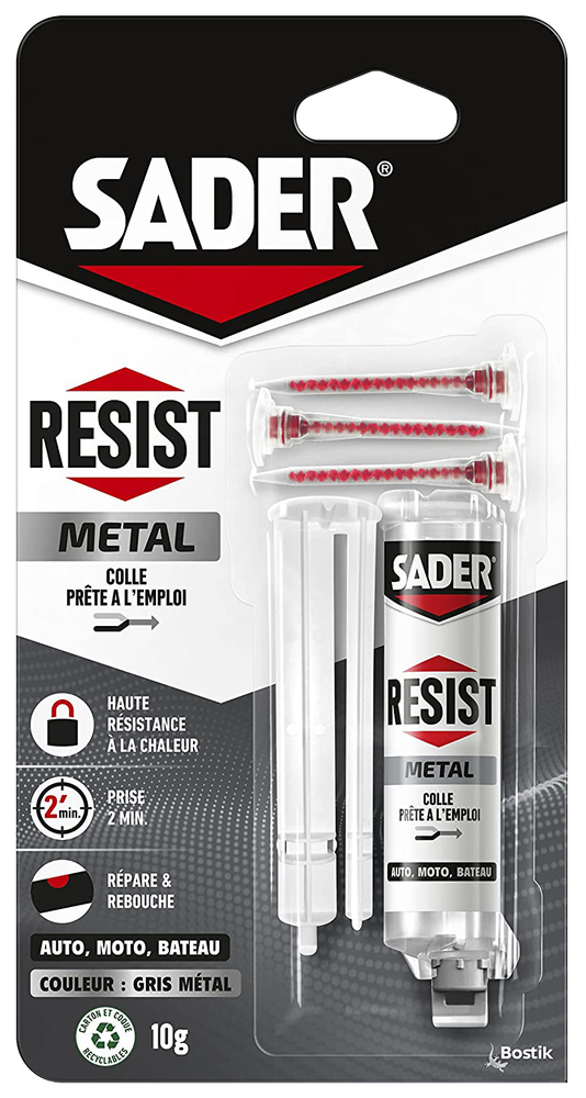 Colle Bi-Composant Resist Metal Gris Métal 10 g