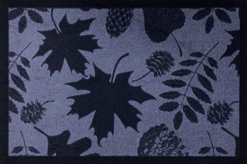 Tapis Entry Leaves Shadow Anthracite 40x60cm