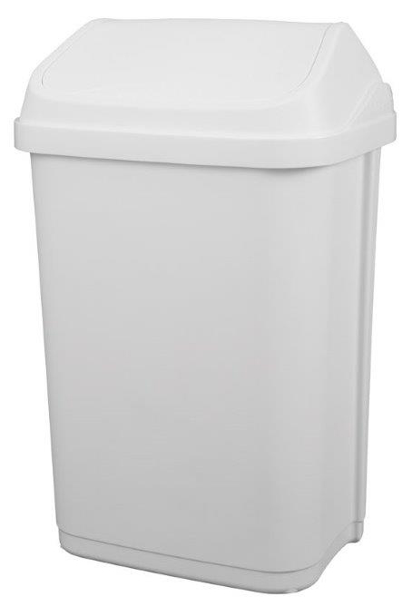Poubelle Couvercle Basculant Blanche 50L