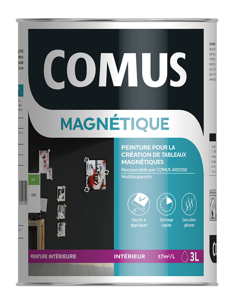 Comus Peinture Magnétique Gris 3L