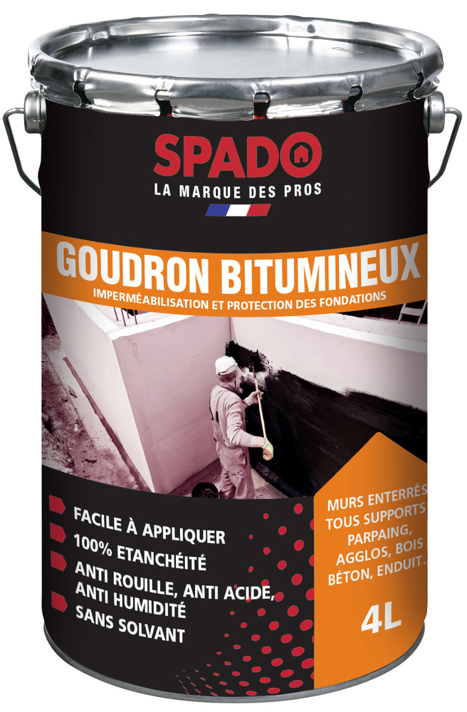 Goudron Bitumineux 4L Noir