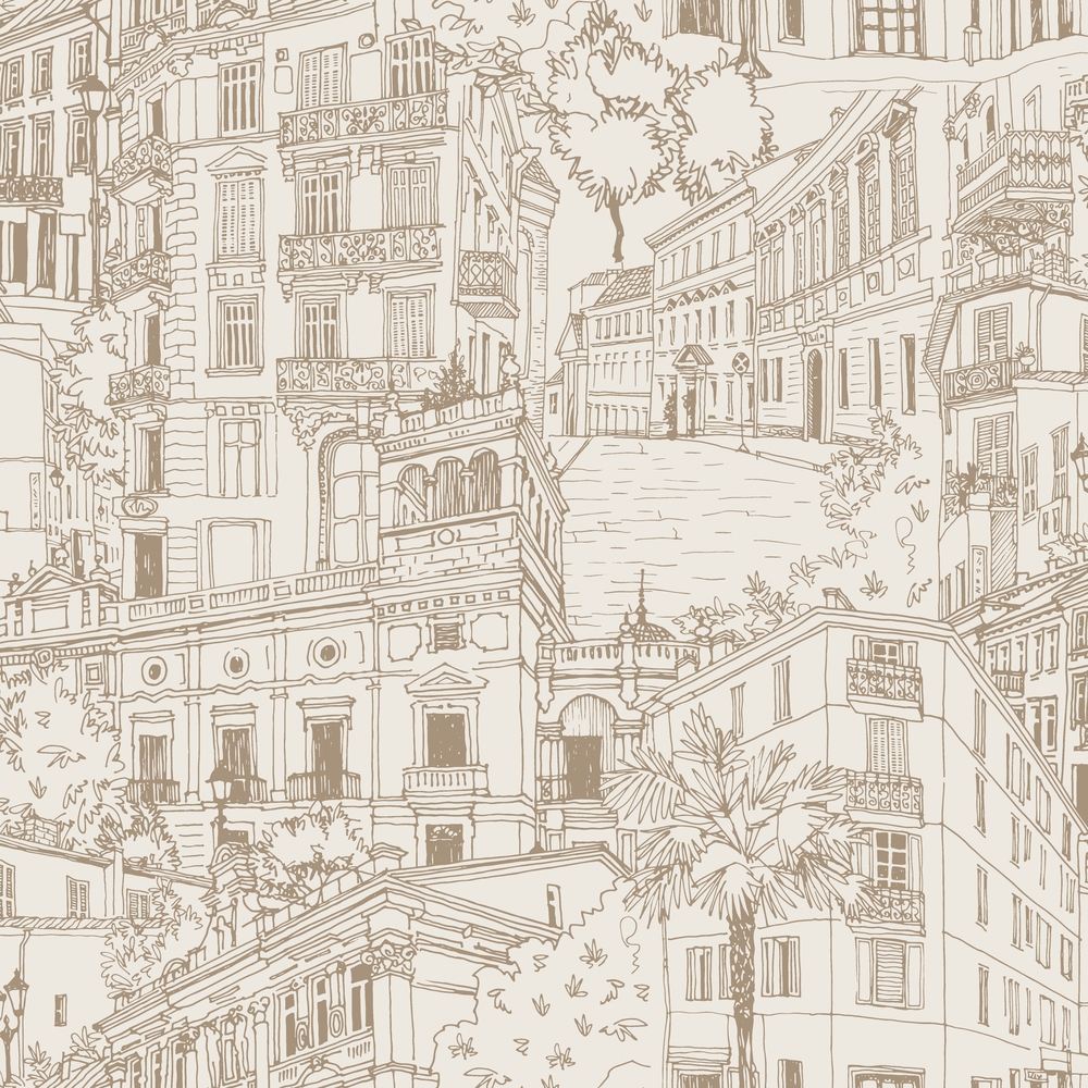 M55807 Vinyl Grainé sur Intissé Montmartre Beige/Or