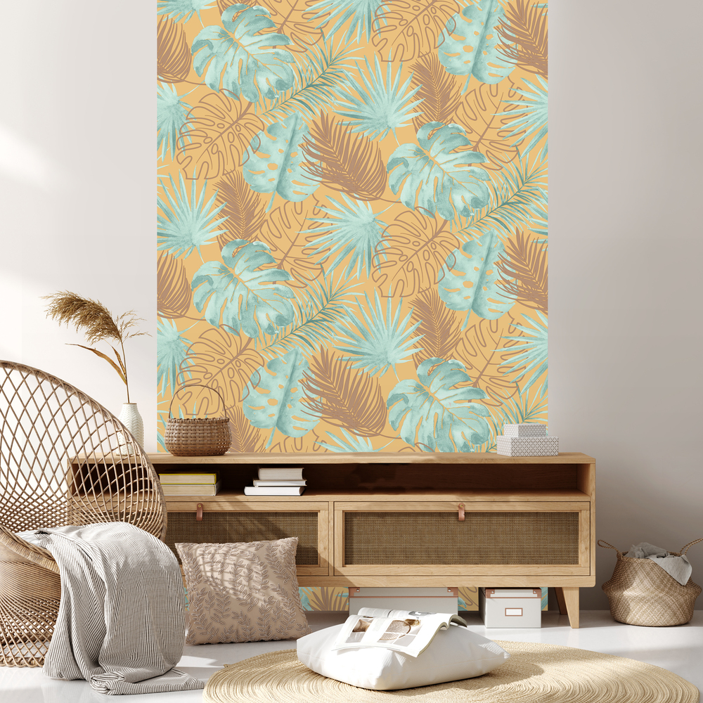 L60402 Papier Peint sur Intissé Glitter Amazonie Jaune