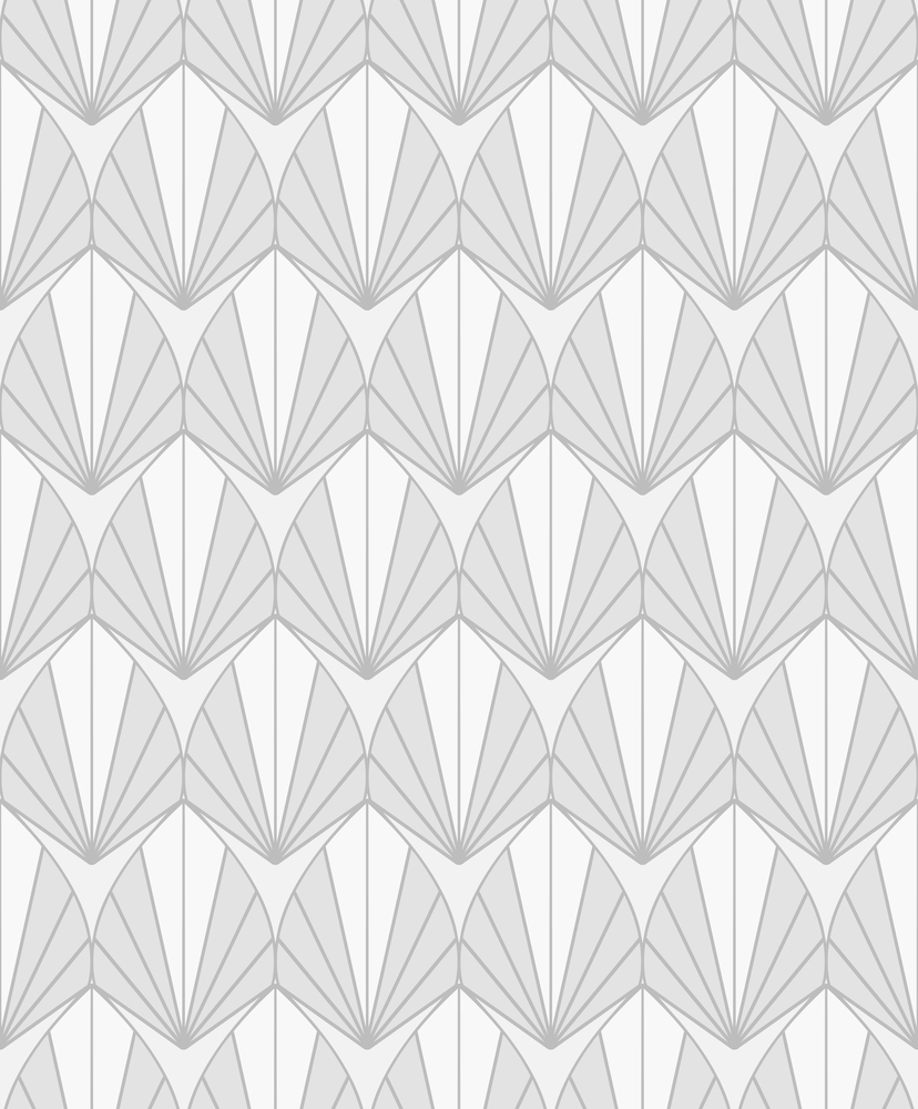 Papier peint expansé sur intissé Art Déco gris avec motif géométrique texturé