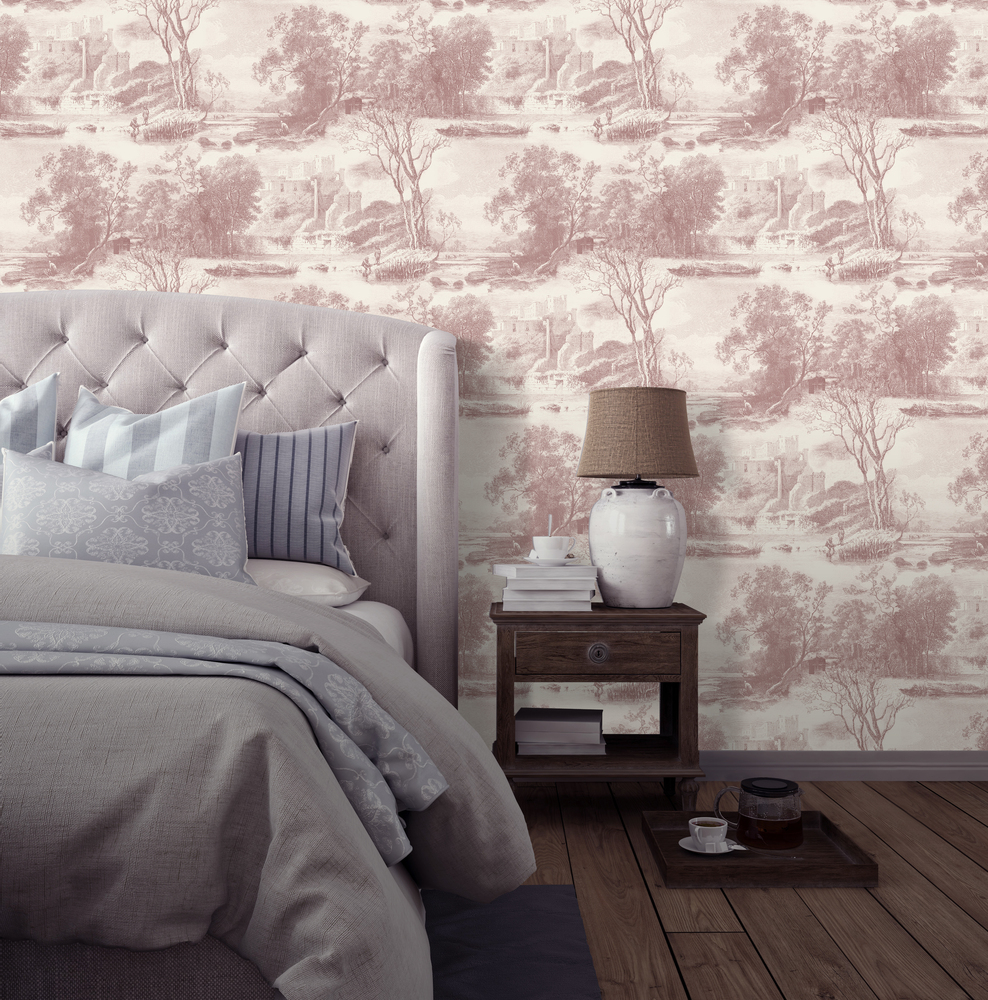 M61310 Vinyl Grainé sur Intissé Chouans Rouge