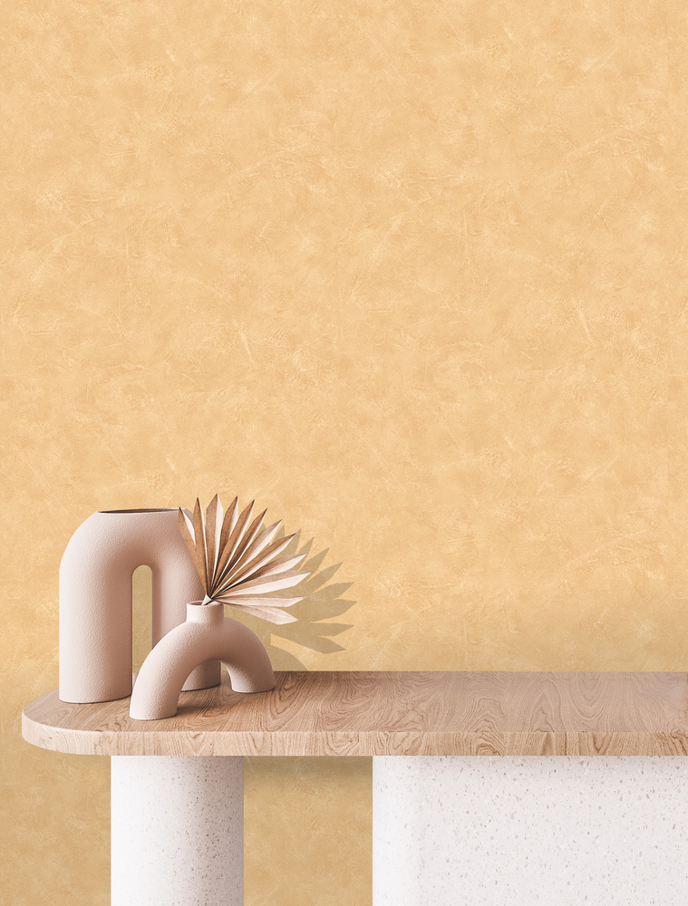 L48702 Papier Peint Vinyle Expansé sur Intissé Taloché Jaune