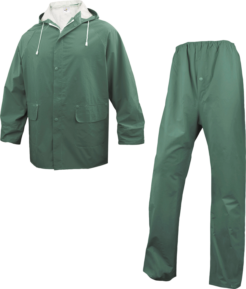 Ensemble de Pluie Veste & Pantalon Imperméables 304VE Vert, idéal pour la protection bricolage et les travaux extérieurs