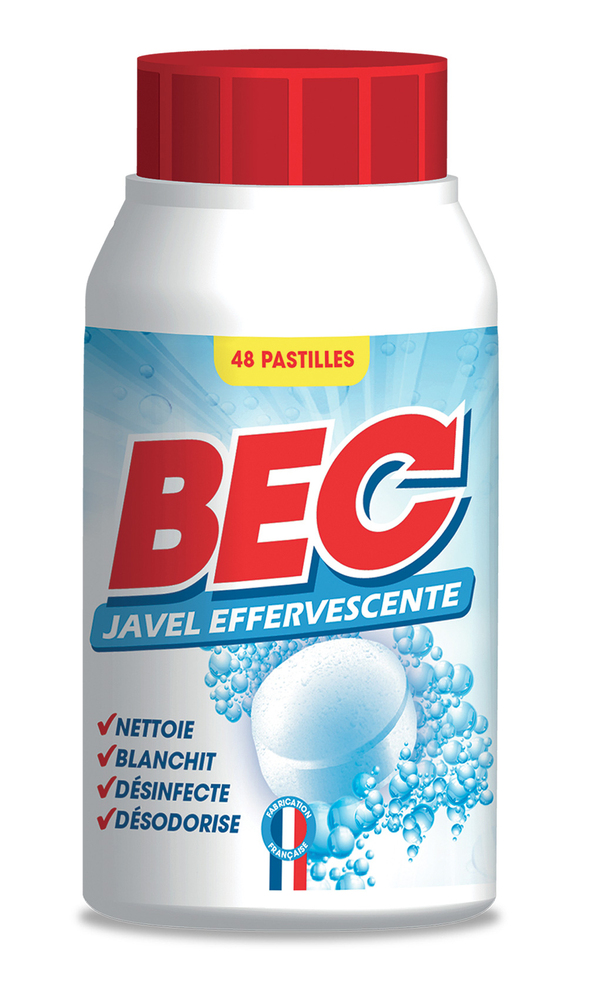 Javel Effervescente 1,5g de Chlore Actif en Pastille Boîte de 48