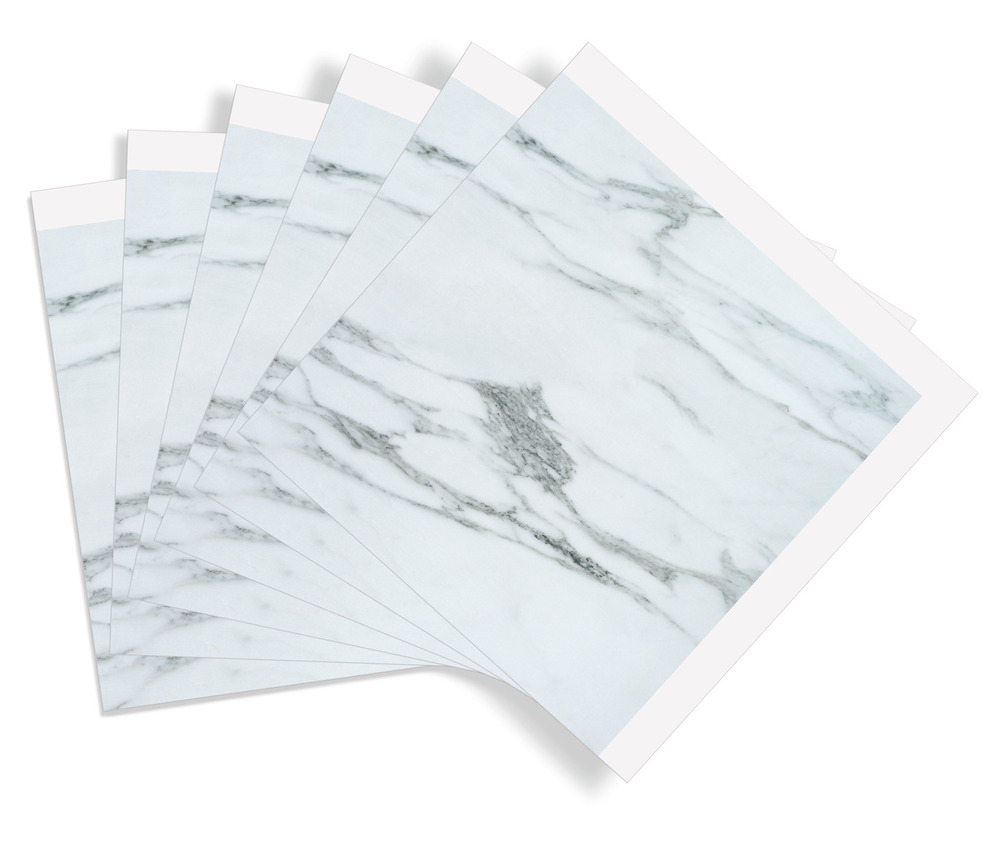 Dalles Murales Adhésives Wall Tiles Effet Marbre Gris 30.5 x 30.5 cm Boite de 6