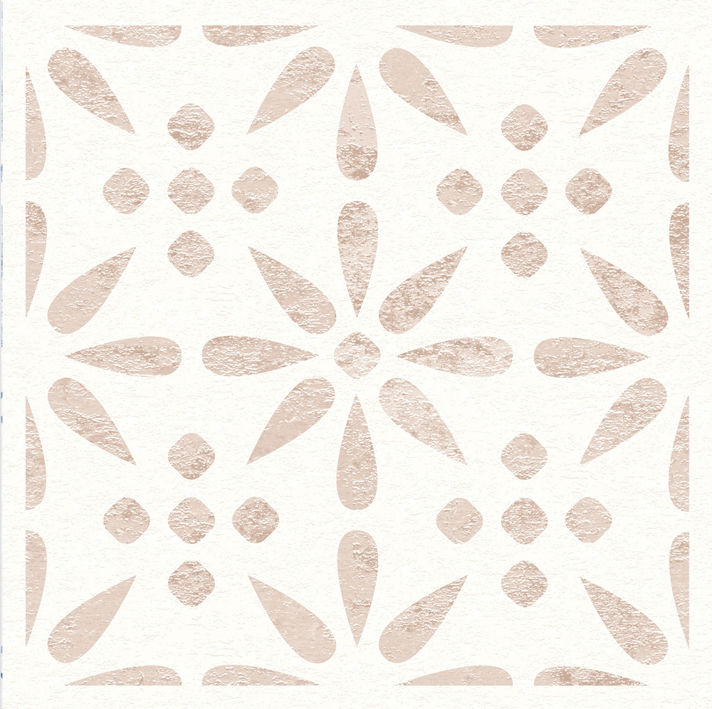 Dalles Murales Adhésives Wall Tiles Effet Carrelage Vintage Fleur 30.5 x 30.5 cm Boite de 6