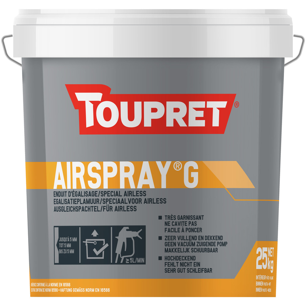 Airspray G Enduit d'Égalisage Spécial Airless en Pâte 25 kg