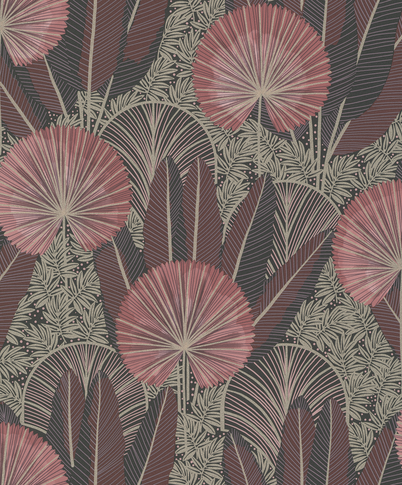 Papier peint vinyle grainé Aspéria rose sur intissé pour pose facile, collection Best Sélection 2023