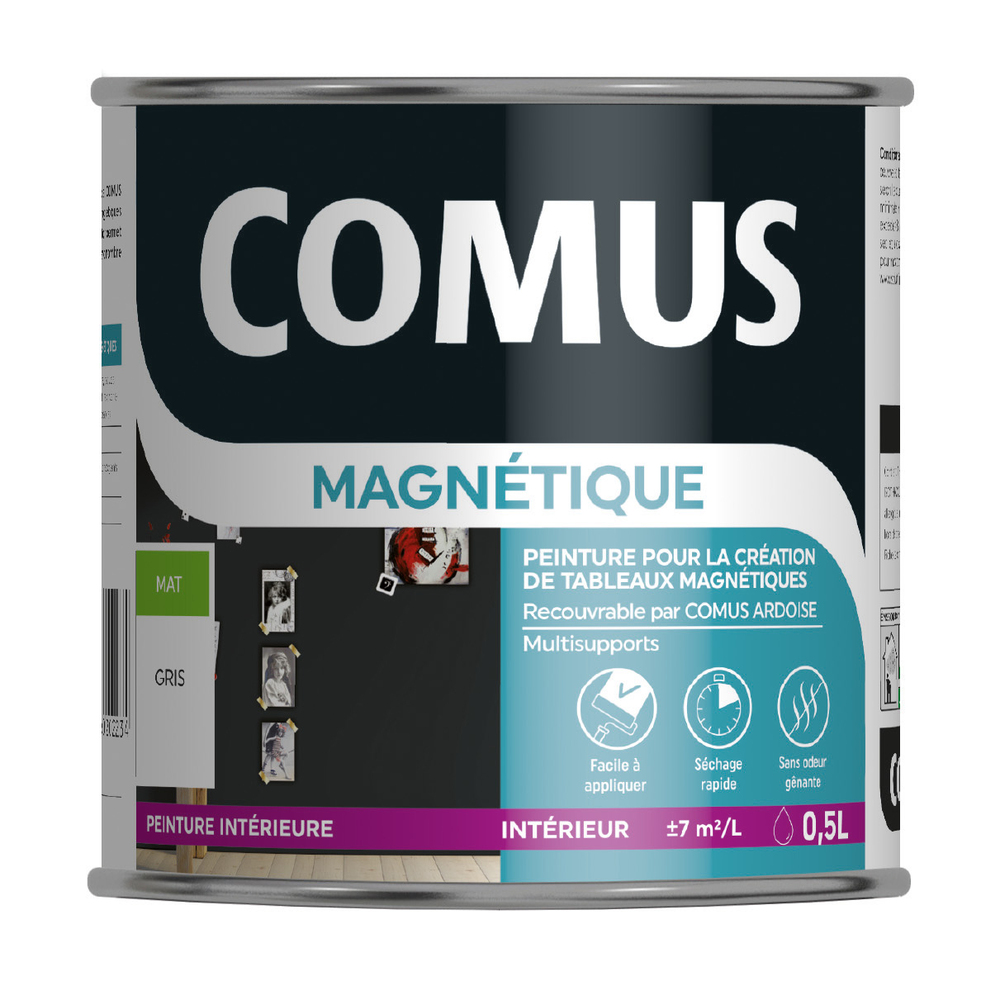 Comus Peinture Magnétique gris 0.5L