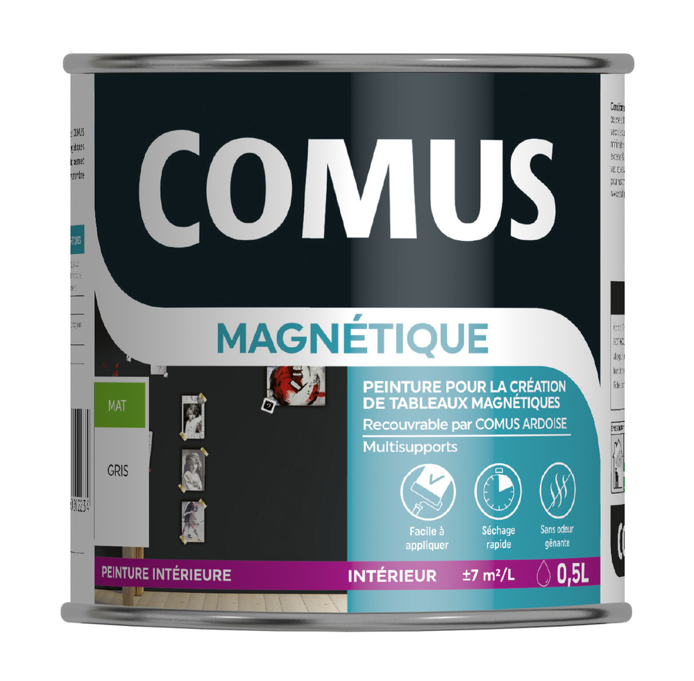 Comus Peinture Magnétique Gris 0.5L
